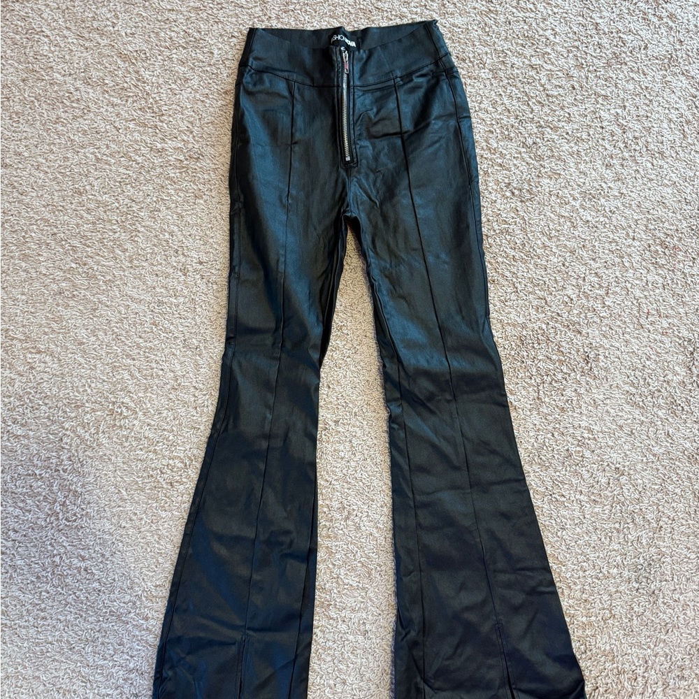 Fashion Nova Faux Leather Black Skinny Pants Sleek Design